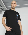 BMW M Motorsport Garage Regular Fit Crew-Neck T-Shirt (Black}100% cotton.