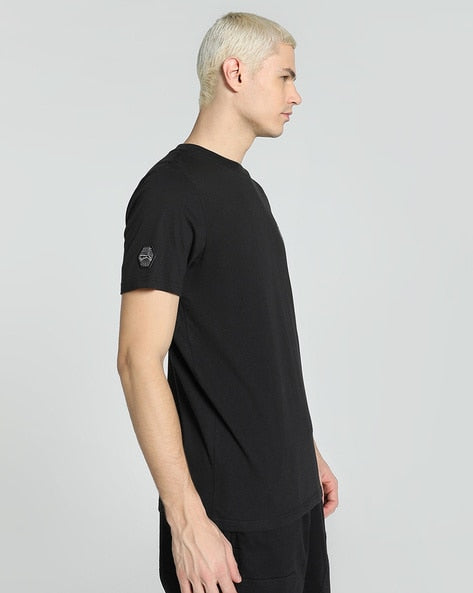 BMW M Motorsport Garage Regular Fit Crew-Neck T-Shirt (Black}100% cotton.
