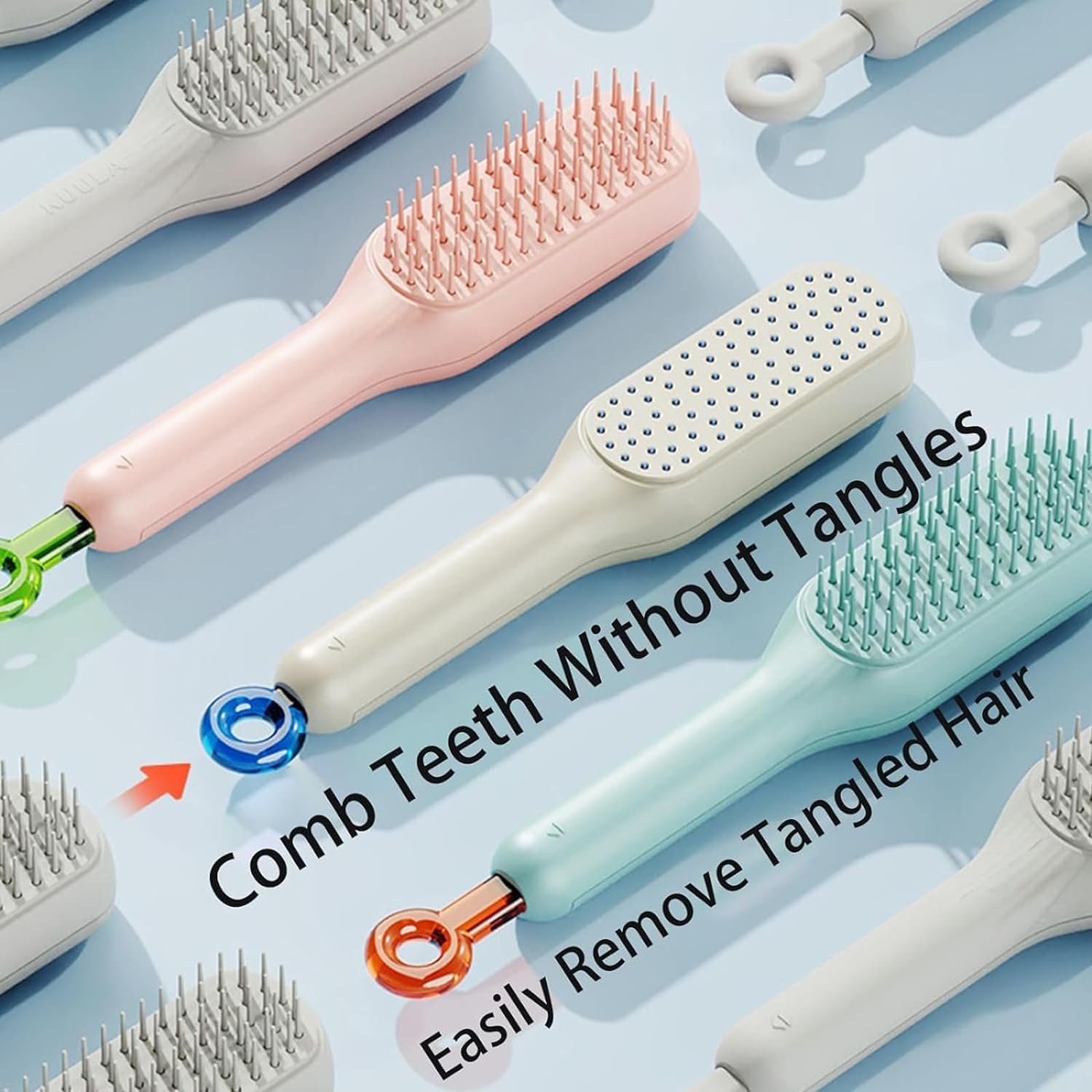 Self-cleaning Anti-static Massage Comb for Adults and Kids- Pack of 1