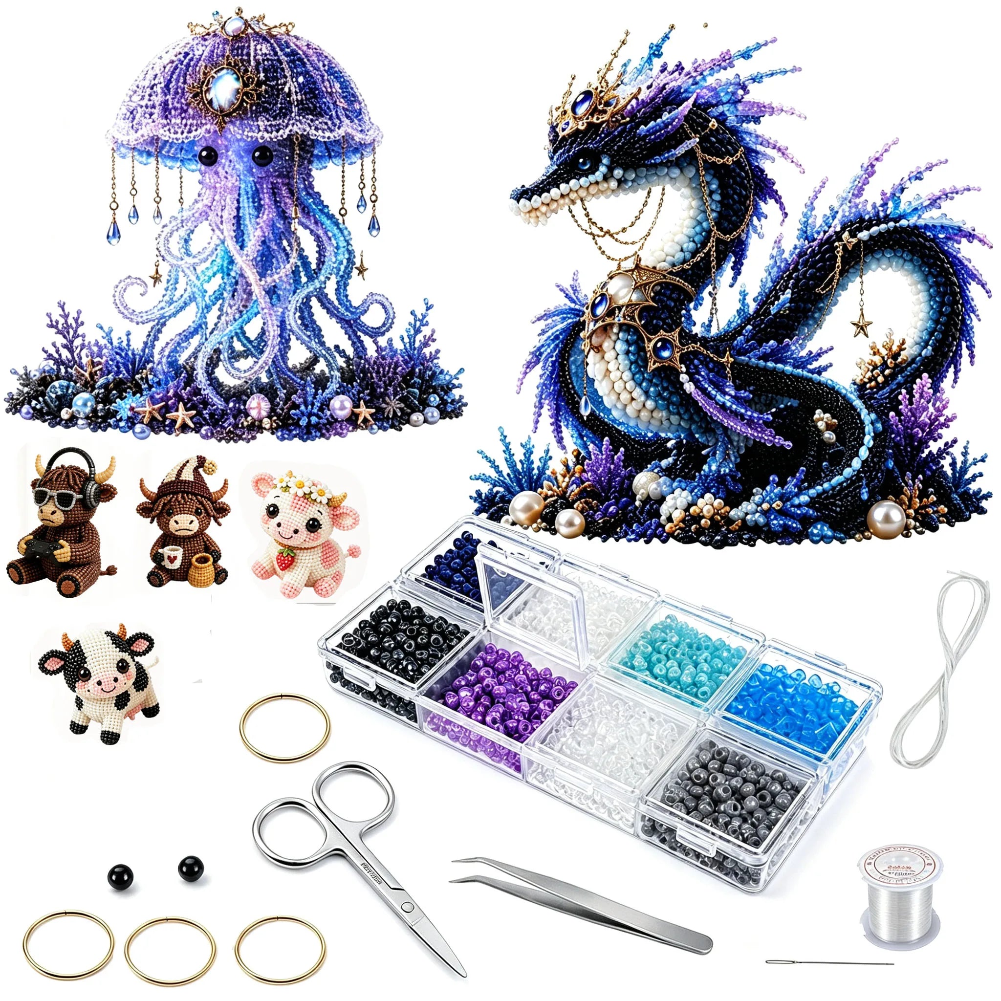 OceanMagic™ DIY Bead Kit 🧜‍♀️🐚 – Create, Craft & Shine