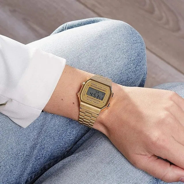 Casio digital vintage watch, gold plated Unisex Watch.