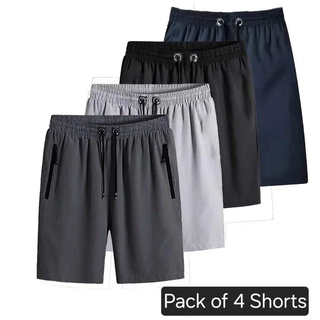 Men's Stretchable Cotton Shorts 4 Combo.Fabric; Cotton Polyester. Color: Multicolor Pattern.