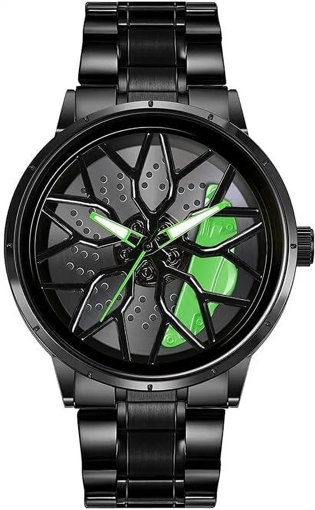 Stereoscopic Car Wheel Watch.  QuartzMaterial - Alloy SteelWeight -140gramLBH -17.4 x 9.5 x 2.9 cm;