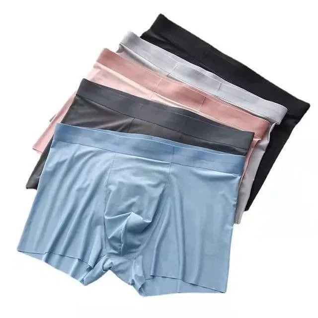 Men's Ice Silk Briefs Boxers (Pack of 3)  Multicolor Pattern: Solid Fit: Regular Occasion: Casual Combo.