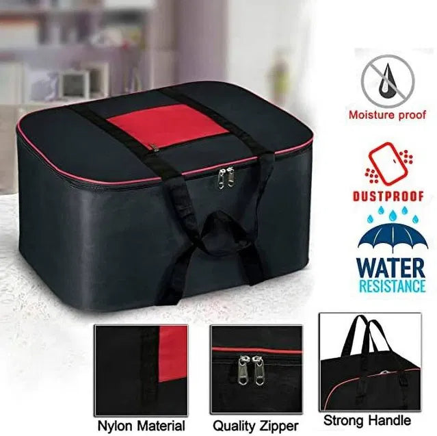 Underbed Storage Bag pack of 2. Collapsible fabric wardrobe organizer storage with sturdy grab handles.